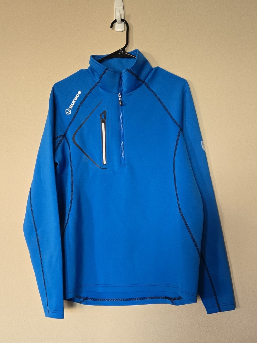 Sunice Men's Bright Blue Half-Zip Athletic Pullover